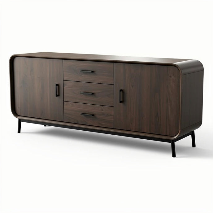 **Moderne Eiken TV-meubel met Lades en Deuren**