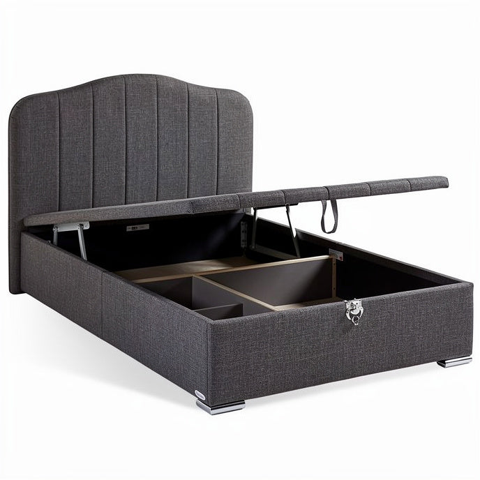 **Technische titel in het Nederlands: Verstelbaar bed met opbergruimte in moderne stof**